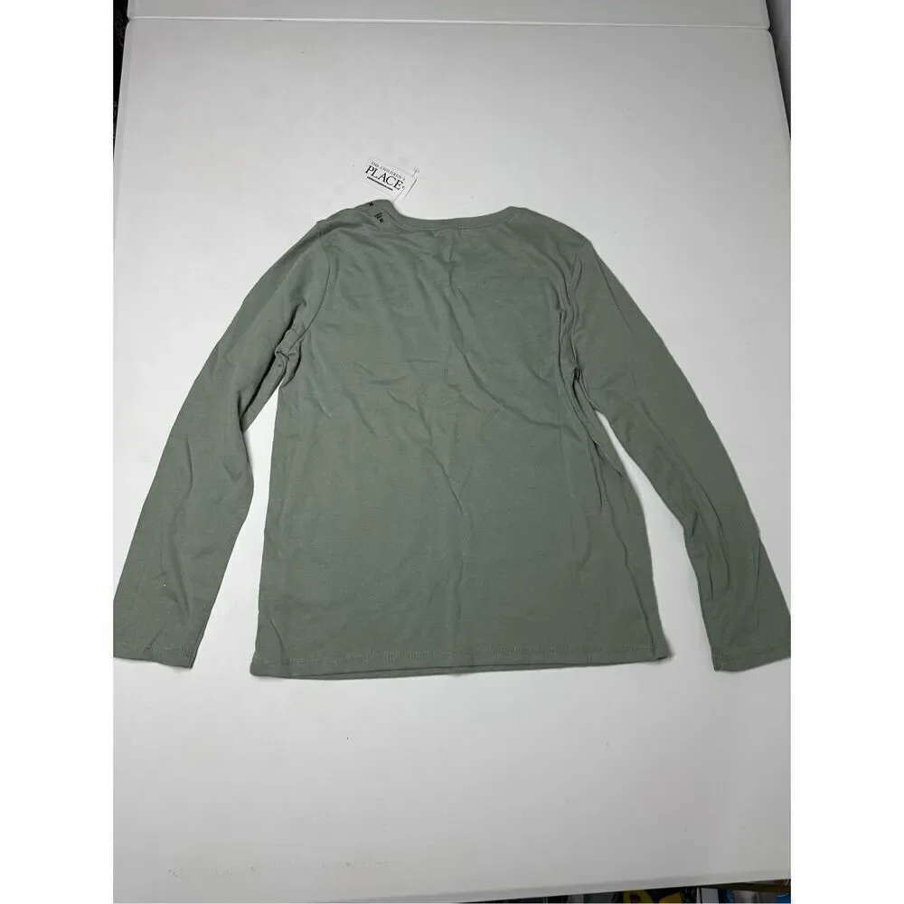 NWT The Children’s Place Girls Queen Mom Graphic Tee Green Glitter Sz M(7-8)